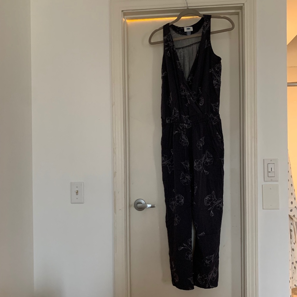 Old Navy Blue Floral Jumpsuit